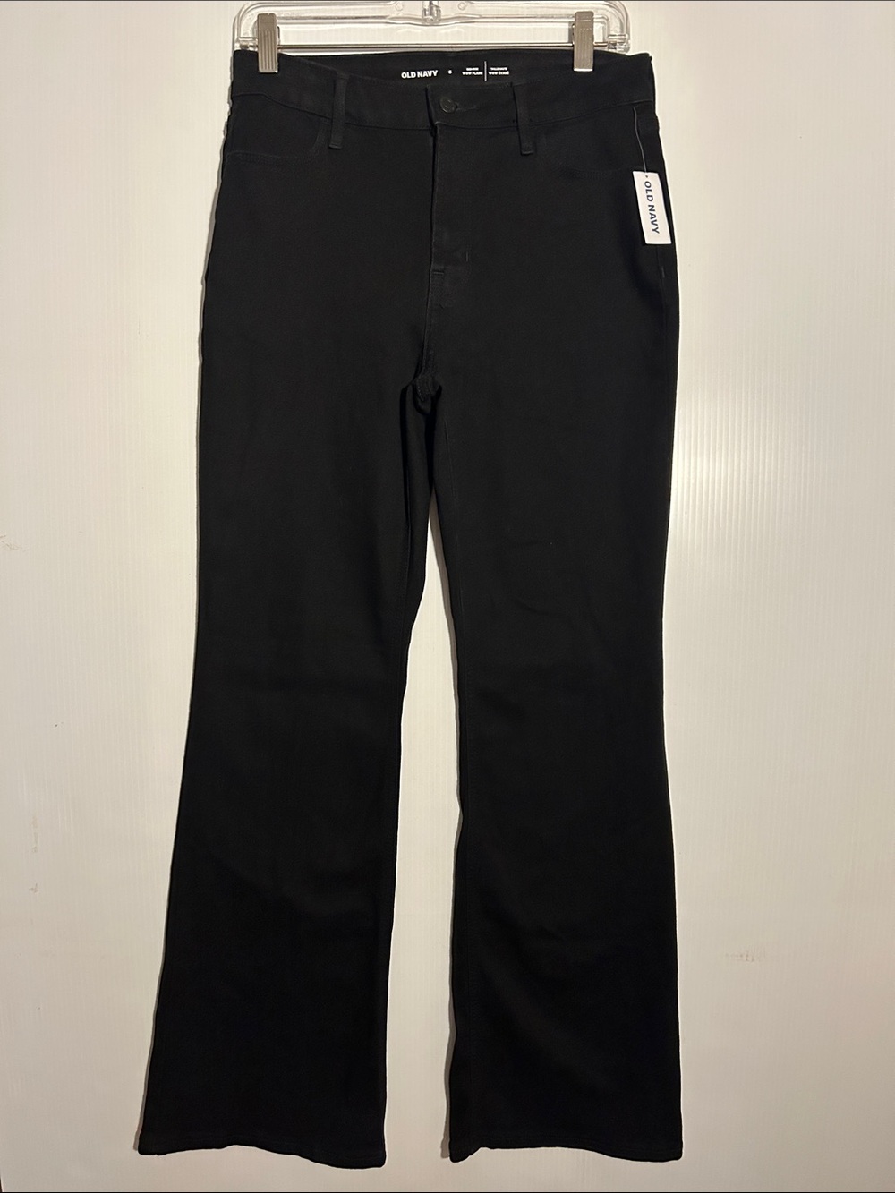 Old Navy high rise wow flare black jeans 6 new
